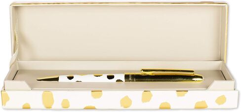 kate spade new york Black Ink Ballpoint Pen with Reusable Gift Box, Professional Office Pen for Women Accepts Standard Refills, Candy Stripe in Saudi Arabia