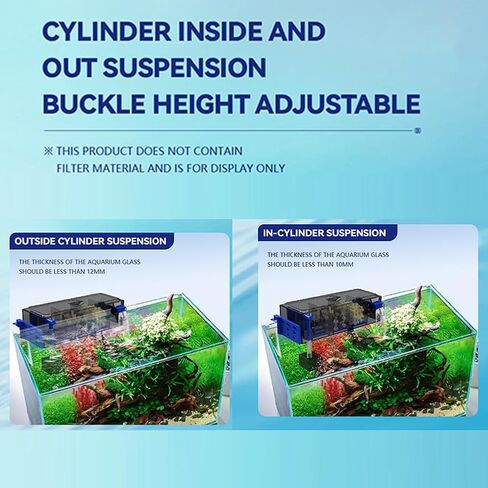 Hang On Aquarium Filter, Multi-Layer Aquarium Filter for 23.8 Gallon Fish Tanks, Low-Noise Operation Fish Tank Filter, Fish Tank Hang on Back Filter for Freshwater Saltwater Tank 110V ZY-A F-380 in Saudi Arabia