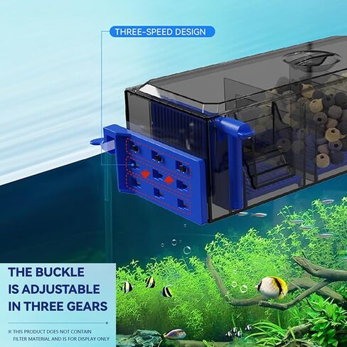 Hang On Aquarium Filter, Multi-Layer Aquarium Filter for 23.8 Gallon Fish Tanks, Low-Noise Operation Fish Tank Filter, Fish Tank Hang on Back Filter for Freshwater Saltwater Tank 110V ZY-A F-380 in Saudi Arabia