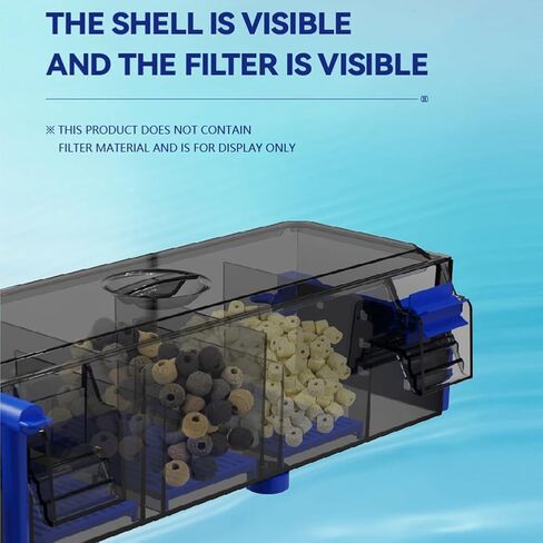 Hang On Aquarium Filter, Multi-Layer Aquarium Filter for 23.8 Gallon Fish Tanks, Low-Noise Operation Fish Tank Filter, Fish Tank Hang on Back Filter for Freshwater Saltwater Tank 110V ZY-A F-380 in Saudi Arabia