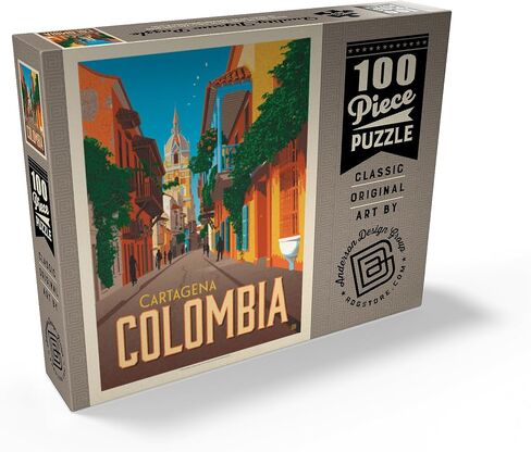MyPuzzle Colombia: Cartagena, Vintage Poster - Premium 500 Piece Jigsaw Puzzle for Adults in Saudi Arabia