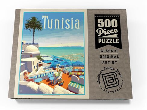 MyPuzzle Tunisia: A Journey Through History and Beauty, Vintage Poster - Premium 500 Piece Jigsaw Puzzle for Adults in Saudi Arabia