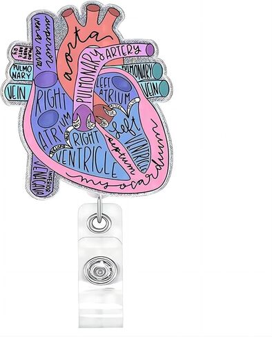 Badge Reel Heart Retractable with Alligator Clip Nurse CNA Accessories for Work,ID Badge Holders Name Tag Holder Retractable for Nurses RN CNA Doctor Student Teacher Office Clinic Medical Assistant in Saudi Arabia