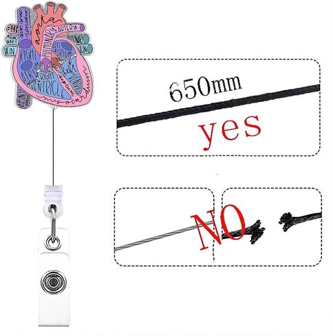Badge Reel Heart Retractable with Alligator Clip Nurse CNA Accessories for Work,ID Badge Holders Name Tag Holder Retractable for Nurses RN CNA Doctor Student Teacher Office Clinic Medical Assistant in Saudi Arabia