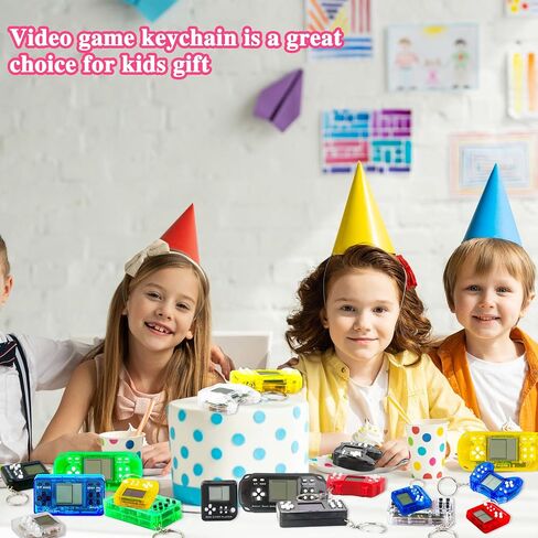 48 Pack Mini Video Game Party Favors Video Game Keychain Handheld Video Game Key Chain for Kids Goddie Bag Fillers in Saudi Arabia