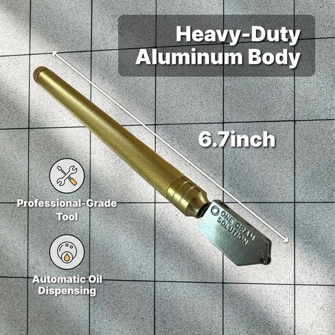 ONEGRAMSOLUTION Oil-Feed Glass Cutter 308BH Heavy-Duty Aluminum Body and Tungsten Carbide Wheel for Glass Thickness Ranging 8mm to 19mm in Saudi Arabia