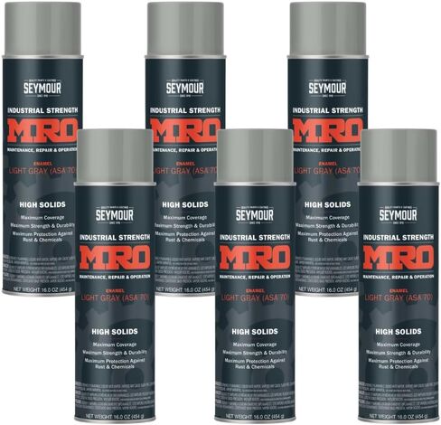 SEYMOUR 620-1433 Industrial MRO High Solids Spray Paint, Flat Black, 16 Ounce (Pack of 2) in Kuwait