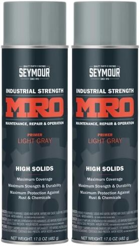 SEYMOUR 620-1433 Industrial MRO High Solids Spray Paint, Flat Black, 16 Ounce (Pack of 2) in Kuwait