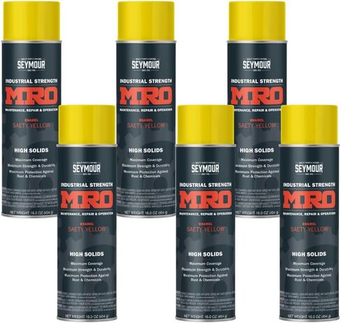 SEYMOUR 620-1433 Industrial MRO High Solids Spray Paint, Flat Black, 16 Ounce (Pack of 2) in Kuwait