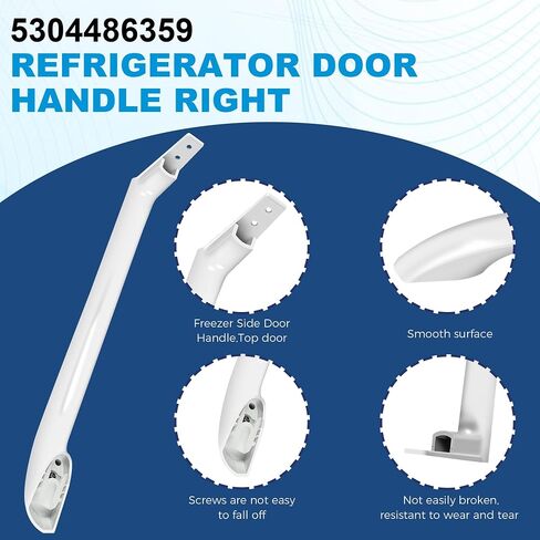 5304486359 Refrigerator Door Handle Replace 5304506469 5304504507 5304497105 AP6036330 Right Refrigerator Side Door Handle FFTR1814QW4A FFTR1821QW0 FFTR1821QW1 FFTR1814QW3 LFTR1814LWK LFHT1831QP2 in Kuwait
