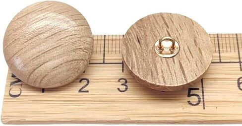 20pc Natural Wood Buttons with Shank Round Buttons DIY Craft Sewing Button 18mm in Saudi Arabia
