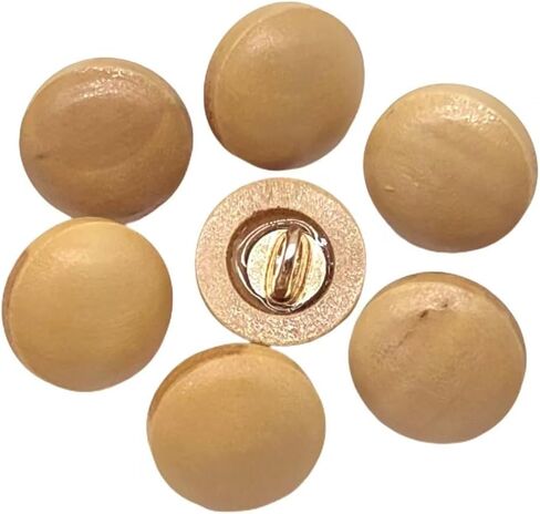 20pc Natural Wood Buttons with Shank Round Buttons DIY Craft Sewing Button 18mm in Saudi Arabia