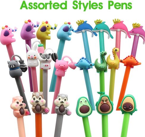 22Pcs Fun Animal Gel Pens for Kids Student School Office Teacher in Saudi Arabia