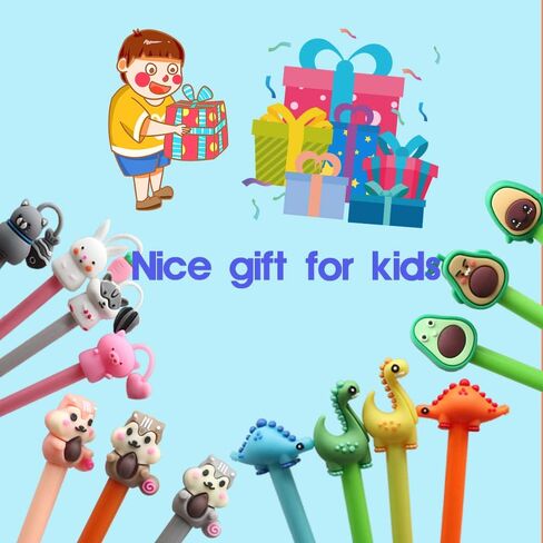 22Pcs Fun Animal Gel Pens for Kids Student School Office Teacher in Saudi Arabia
