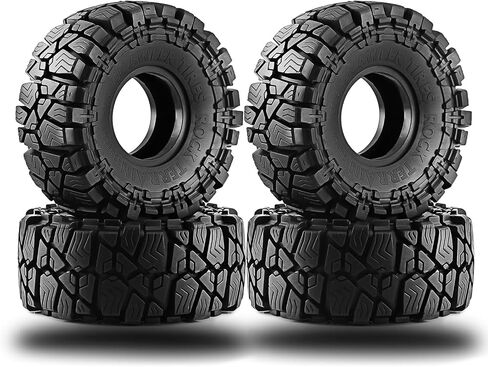 4PCS 1.9 inch RC Mud slingers Tires 115mm RC Rubber Crawler Tyres Set Mud Grappler Tires Fit for 1/10 RC Crawler Car Axial SCX10 90046 SCX10 III Traxxas TRX4 TRX6 Tamiya CC01 D90 in Saudi Arabia