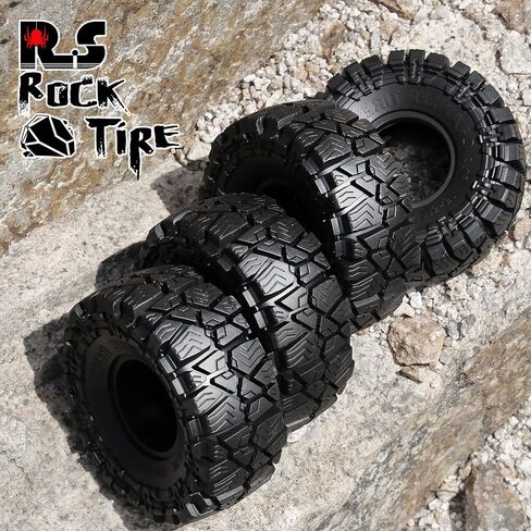4PCS 1.9 inch RC Mud slingers Tires 115mm RC Rubber Crawler Tyres Set Mud Grappler Tires Fit for 1/10 RC Crawler Car Axial SCX10 90046 SCX10 III Traxxas TRX4 TRX6 Tamiya CC01 D90 in Saudi Arabia