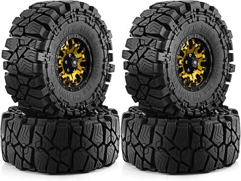 4PCS 1.9 inch RC Mud slingers Tires 115mm RC Rubber Crawler Tyres Set Mud Grappler Tires Fit for 1/10 RC Crawler Car Axial SCX10 90046 SCX10 III Traxxas TRX4 TRX6 Tamiya CC01 D90 in Saudi Arabia