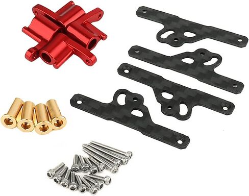 شفرات صدمة فليكس وتصاعد امتصاص الصدمات من الألومنيوم لمدة 1/24 زاحف RC SCX24 90081 C10 Ford Bronco Jeep Gladiator Parts (Black) in Saudi Arabia