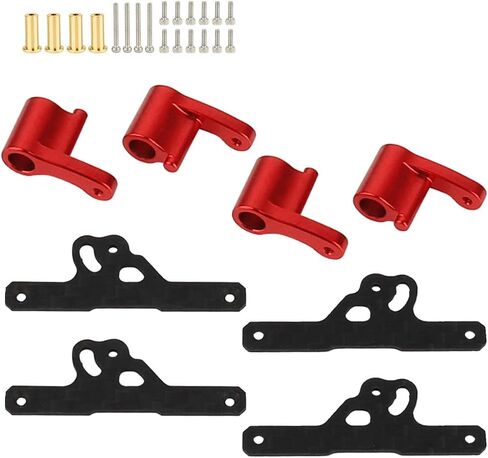 شفرات صدمة فليكس وتصاعد امتصاص الصدمات من الألومنيوم لمدة 1/24 زاحف RC SCX24 90081 C10 Ford Bronco Jeep Gladiator Parts (Black) in Saudi Arabia