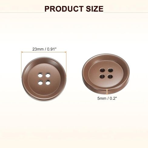 HARFINGTON 6pcs Sewing Button 20mm (0.79") 4 Holes Resin Round Craft Replacement Buttons for Clothing DIY Crafts Decoration, Black in Saudi Arabia