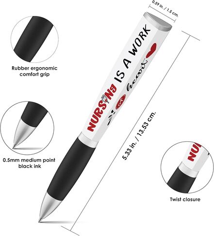 ممرضة الأسبوع هدية قلم الحبر (قلم واحد ، 3 جوانب مع مقطع) هدايا الأسبوع للممرضات ، هدايا مضحكة للممرضات - أقلام الممرضات ، هدايا ممرضة مثالية للنساء - هدايا باردة للممرضات هدايا ممرضة مضحكة ، هدايا الممرضات in Kuwait