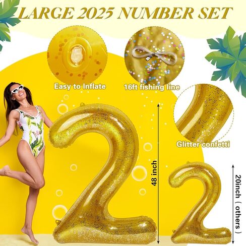 HyDren 48" Huge Graduation Pool Float 2025 Grad Prom Inflatable Letter Giant Grad Party Decorations Floating Numbers Letters for Pool Beach Class of 2025 Party Decor in Saudi Arabia
