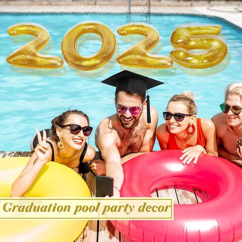 HyDren 48" Huge Graduation Pool Float 2025 Grad Prom Inflatable Letter Giant Grad Party Decorations Floating Numbers Letters for Pool Beach Class of 2025 Party Decor in Saudi Arabia