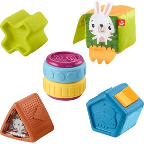 لعبة Fisher-Price Baby Toy Colls Sensory Sensory مع أنشطة حركية دقيقة للرضع والأطفال الصغار الذين تتراوح أعمارهم بين 6 أشهر
