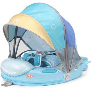 2025 جديد Mambobaby Baby Float مع UPF القابلة للإزالة 50+ حماية من أشعة الشمس ، ومقاوم للماء ورضي