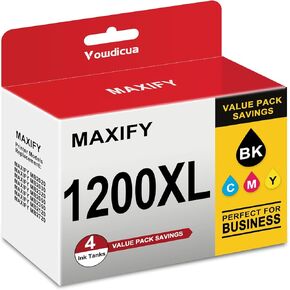 PGI-1200 PGI1200XL حبر خراطيش البديل لـ Canon PGI 1200XL حبر خراطيش MAXIFY MB2720 MB2120 MB2020 MB2050 MB2320 MB2350 MB 2720 2120 (4-Pack Black ، Cyan ، Magenta ، الأصفر)