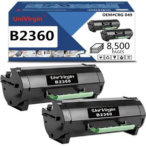 2 Pack Compatible B2360 High Yield 8500 Pages Toner Cartridge for M11XH 331-9805 Black Laser Toner fits for Dell B2360d B3460dn B2360dn B3465dnf B3465dn Printers