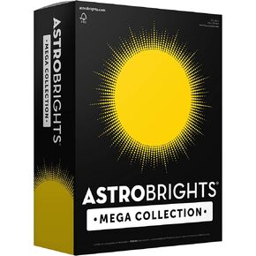مجموعة Astrobrights Mega ، ورق ملون ، أصفر مشرق ، 625 صفائح ، 24 رطل/89 GSM ، 8.5 "× 11" - المزيد من الأوراق! (91618)
