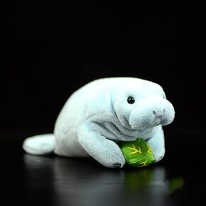 Manatee Plush Toy - Blue 7 inch Lifelike Manatee Stuffed Animal, Soft Realistic Simulation Sea Manatee Animal Plush Gift Collection for Kids