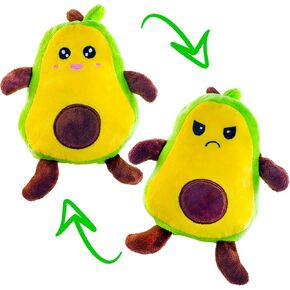 | Avocado Stuffed Animal | Reversible Plushie | Green and Yellow Reversible Avocado Plush Toy
