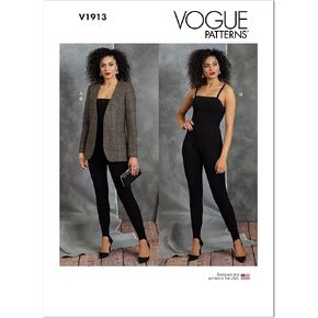 Vogue Misses 'Stlazer و Jemsuit Sewing Kit ، رمز التصميم V1913 ، الأحجام 8-10-12-14-16