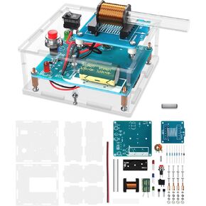 طقم جهاز الإرسال المغناطيسي الكهربائي ، مشاريع اللحام Mini DIY لعبة إطلاق النار DIY مجموعة مرسل مغناطيسي كهربائي لتعلم تعليم تعليم STEM هدية مثالية للعائلة والأصدقاء