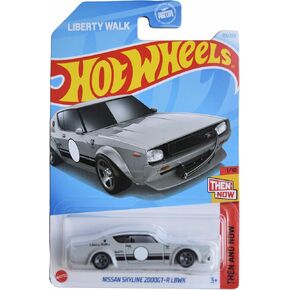 Hot Wheels Nissan Skyline 2000GT-R LBWK, 1:64 Scale Die-Cast Car, Silver, 191/250