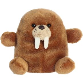 Aurora® Adorable Palm Pals™ Waldo Walrus™ Stuffed Animal - Pocket-Sized Play - Collectable Fun - Brown 5 Inches