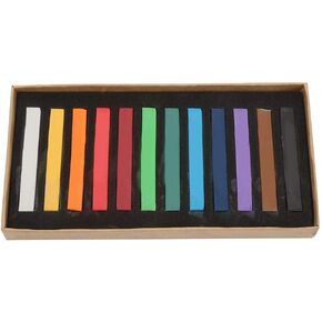 Hztyyier Soft Pastel Set,Pastels Chalks Chalk pastel Artist Pastel Set, Box of 12/24/36/48 Assorted Colors(12 Colors)