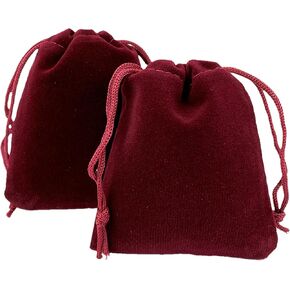 Palmhomee Pack of 48 3 × 4 بوصة في مخملية الرباط حقيبة هدايا حقيبة مخملية لحفل الزفاف والمجوهرات لصالح الحفلات (الأرجواني)