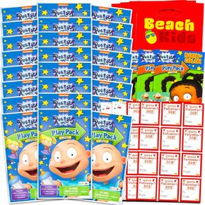 Rugrats Party Supplies Classroom Gift Exchange Bundle - 24 Rugrats Mini Coloring Activity Books for School, Stickers | Kids Party Favors