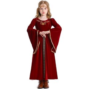 Girls Renaissance Dress Princess Medieval Renaissance Costume Kids Ren Faire Dress Halloween