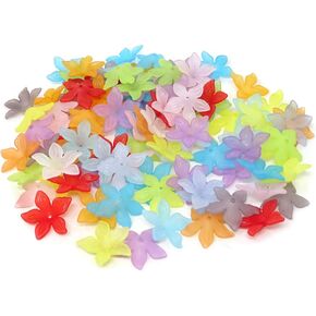 HONBAY 100PCS 29mm ملون حبات أكريليك حبات زهرة الزنبق