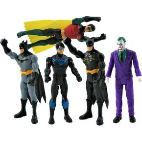 العاصمة 6 بوصة عمل أرقام | 5 حزمة تشمل Joker و Gray Suit Batman و Black Suit Batman و Robin و Nightwing | 5 نقطة التعبير