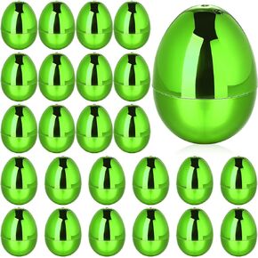 24 PCS Eliped Easter Eggs 2.36 inch Easter Eggs with Beass Bassion Eggle Eggs for Easter Egg Hunt Stuffers Decorations Easter Seque (Gold)