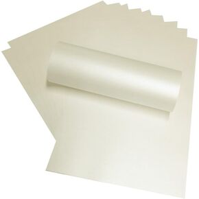 Syntego Pale Ivory Quarzo Pearlescent Shimmer A4 Double Sided Pearlescent 290gsm / 110lb Card x 10 Sheets