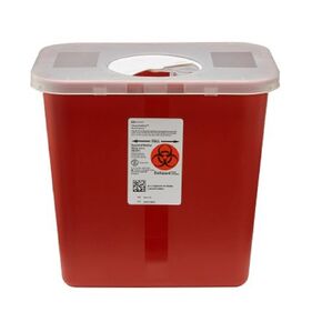Sharps Multi-Purpose Containers with Rotor Lids, 2 Gallon