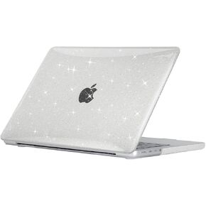 EooCoo Compatible with 2021 MacBook PRO 14 inch Case EU Layout- Sparkly Clear