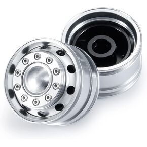 RC-Hub 2pcs Aluminum Alloy Front Wheels Hub for 1/14 Tamiya RC Climbing Trailer Cargo Truck