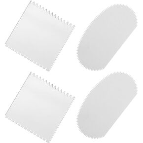 Hoodancos 4pcs طين مقاوم للصدأ مكشفة الفخار أداة مكشفية الصلب غير القابل للصدأ كاشطات مسننة الأدوات الحرف المعدنية النحت السيراميك أدوات القاطع الفخار صب